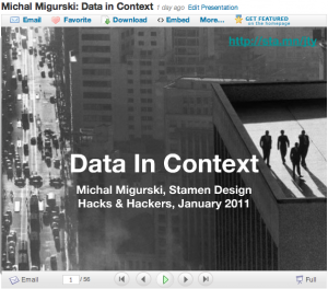 Michal Migurski's slideshow: Data in Context
